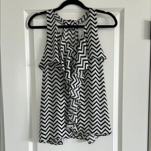 Chevron Black and White Women's Top